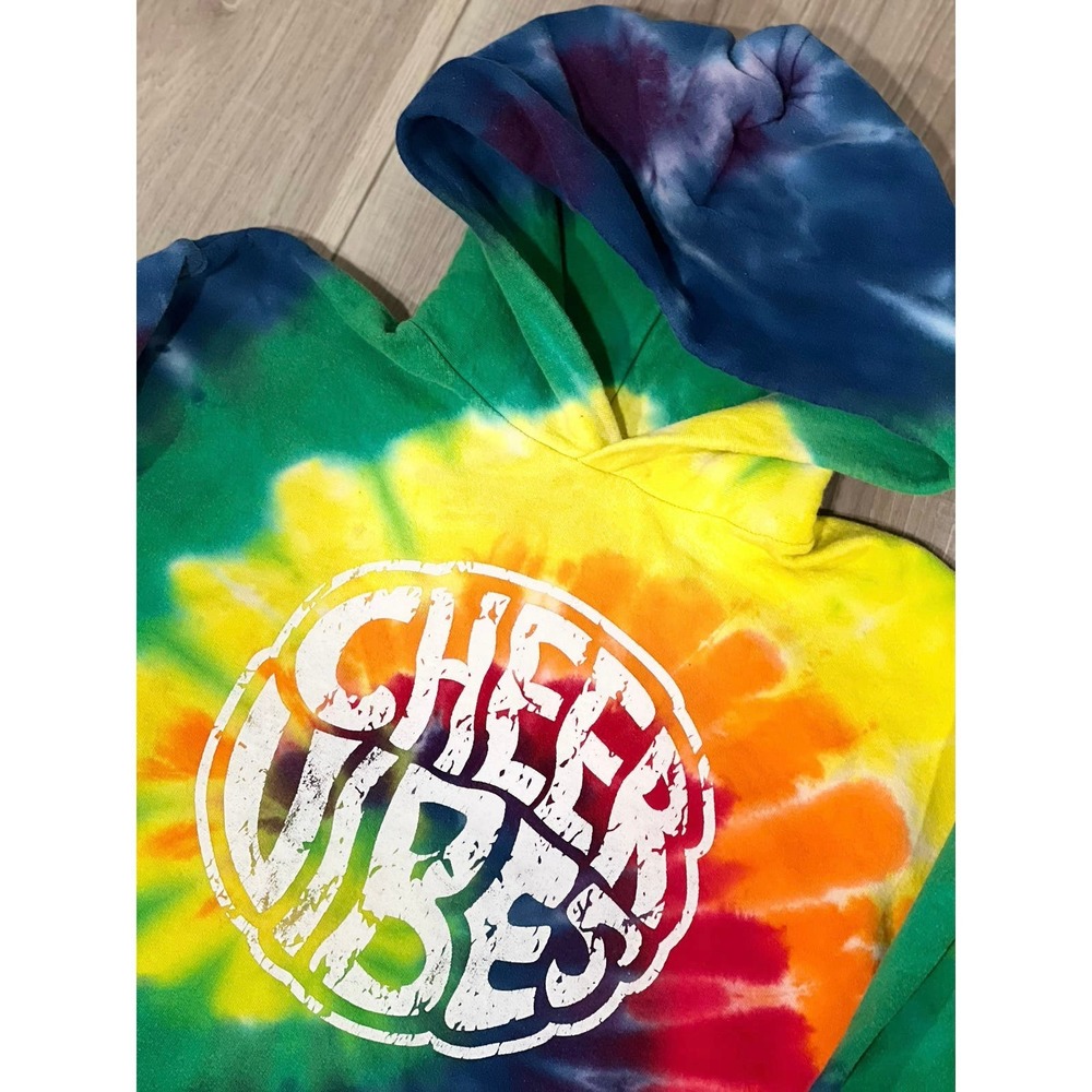 Cheer Vibes Tye‎ Dye Sweatshirt, YXL, #423-Q